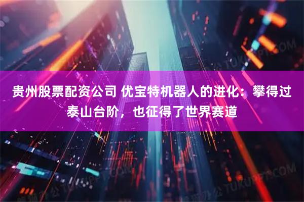 贵州股票配资公司 优宝特机器人的进化:攀得过泰山台阶,也征得了世界赛道
